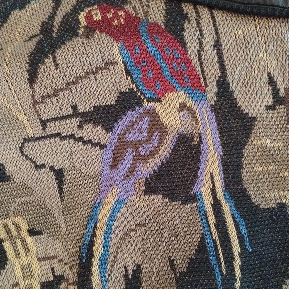 Vintage Gianni VERSACE Jungle Animal Print Top - Size Large - Picture 10 of 11